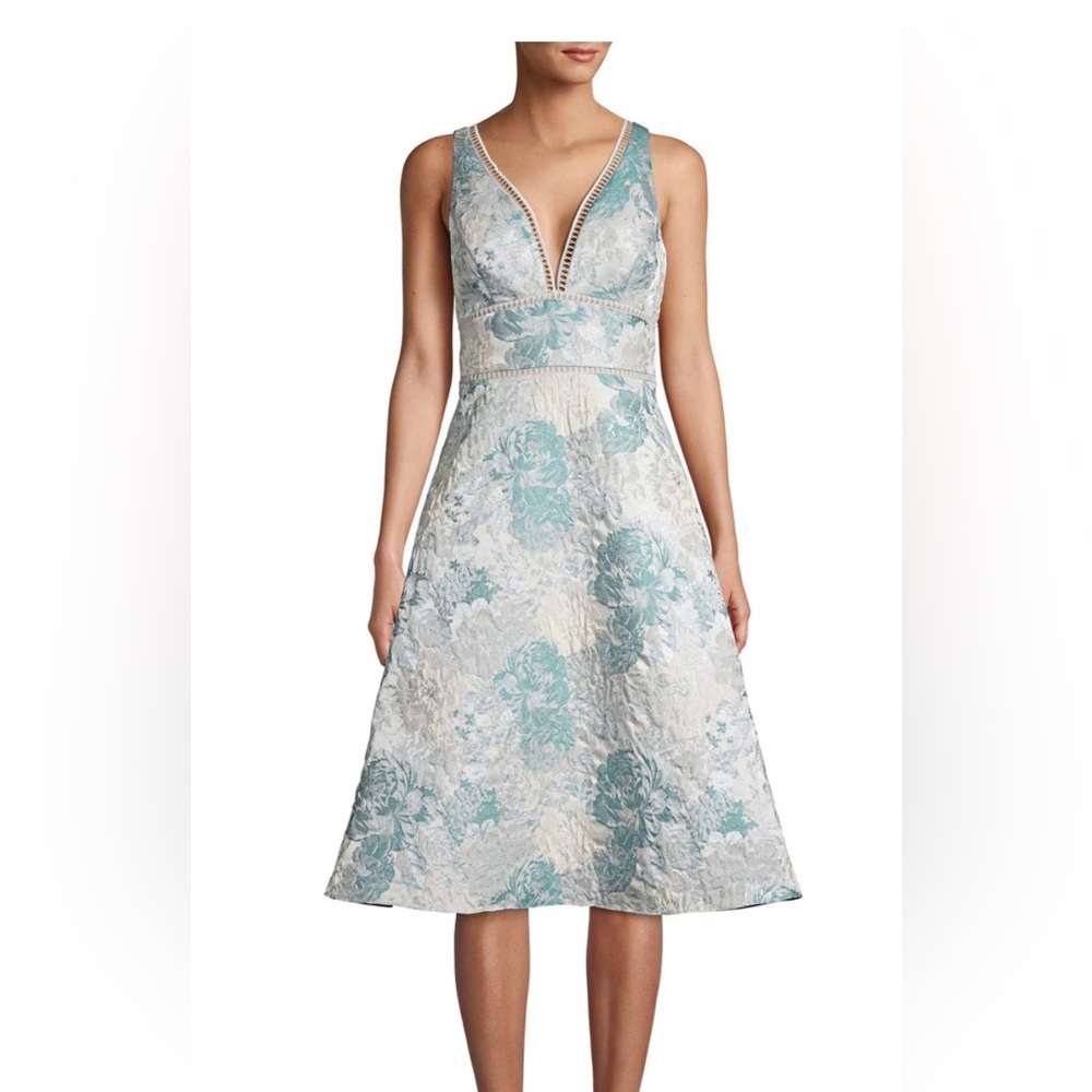 Aidan Mattox Floral A-Line Dress